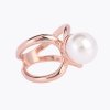 Zlatoružová perlová spona na šatku White Pearl