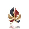 Umělecká brož YVON na magnet s podzimními tóny a smaltovaným povrchem 1