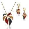 Umělecký set náhrdelníku a náušnic YVON v barvách podzimu 1