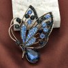 Elegantní brož YVON v modro černém motýlím designu 2