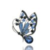 Elegantní brož YVON v modro černém motýlím designu 1