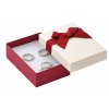 Dárková krabička na šperky – bordó / krémová 53 × 82 × 36 mm