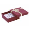 Dárková krabička na šperky – bordó 80 × 80 × 28 mm