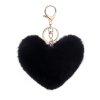 Přívěsek na klíče, kabelku plyšové Srdce - černá