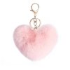 Přívěsek na klíče, kabelku plyšové Srdce - světle růžová