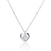 Stříbrný náhrdelník Srdce s čirým zirkonem