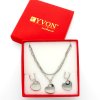 Romantický set náhrdelníku a náušnic HEARTS 2