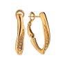 Náušnice asymetrické polkruhy Colibra - pozlátené