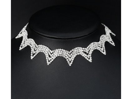 Dámský choker náhrdelník Fashion - postříbřený
