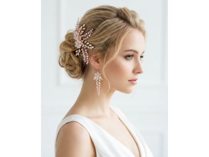 Souprava s hřebenem a náušnicemi KVĚT