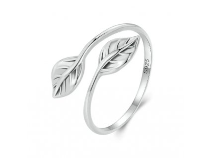 Prsten Leaves - stříbro 925