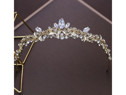 Svatební korunka Golden Bride Crown - pozlacená