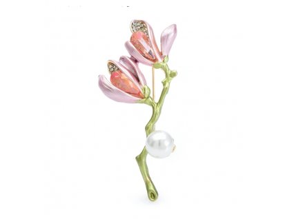 Módní brož Květ Magnólie