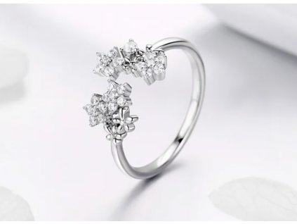 Prsten s květy - Stříbro 925