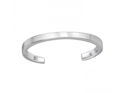 Jednoduchý otevřený prsten na nohu - Stříbro 925