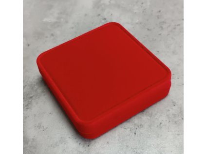 Semišová krabička na soupravu - červená