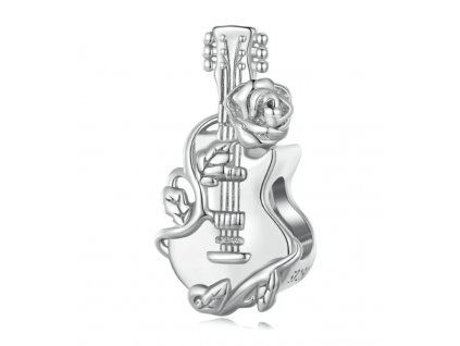 Vintage korálek elektrická Kytara - Stříbro 925