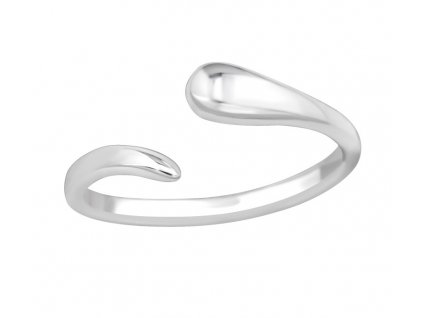 Jednoduchý otevřený prsten na nohu - Stříbro 925