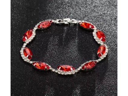 Dámský postříbřený náramek s krystaly Diamond