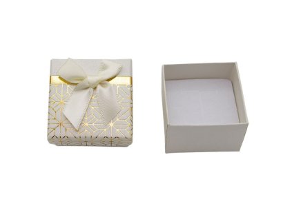 Dárková krabička na šperky 5 x 5 cm - Ecru