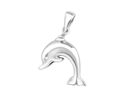 Stříbrný 3D přívěsek delfína – Stříbro 925