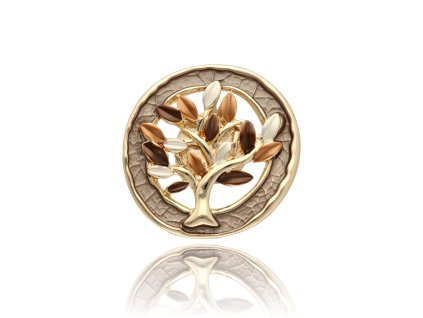 Umělecká magnetická brož YVON s motivem stromu 1