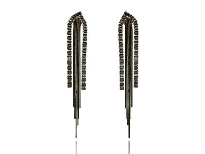 Dlouhé náušnice YVON s kubickou zirkonií v elegantním oblouku