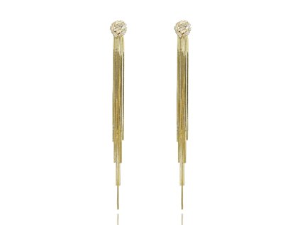 Výrazné náušnice YVON ve zlaté barvě s kubickou zirkonií