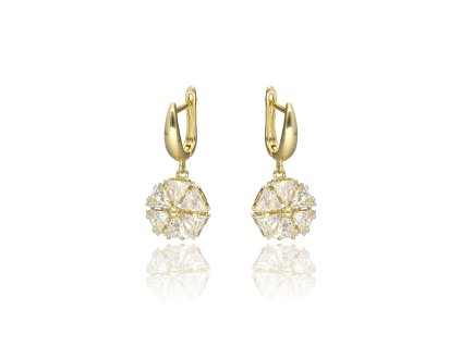 Elegantní náušnice YVON s třpytivým kruhovým detailem