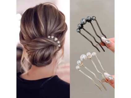 Ozdobný hřebínek do vlasů s perlami