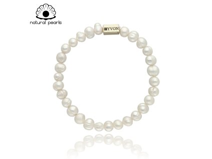 Jemný náramek z přírodních sladkovodních perel s klasickým vzhledem 1