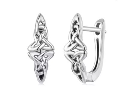 Stříbrné náušnice Keltský uzel - Stříbro 925