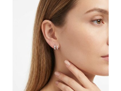 Jemné geometrické náušnice ze stříbra 925