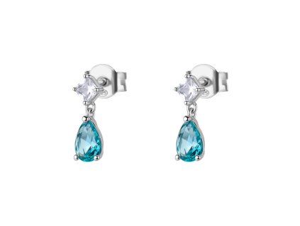Náušnice Brosway Fancy Aqua Green ze stříbra 925