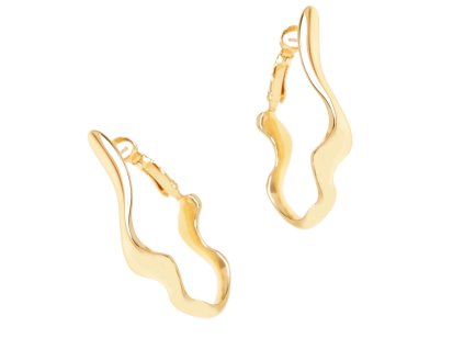 Náušnice Colibra s vlnitým křídlem pozlacené