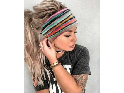 Bavlněná čelenka s uzlem – barevné varianty