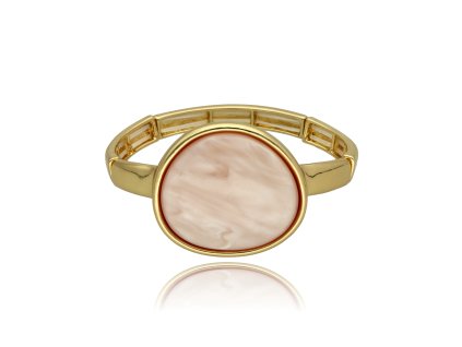 Náramek s perleťovým oválem v teplém tónu 1