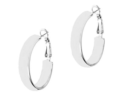 Náušnice elegantní půlkruhy z kolekce Classic Colibra postříbřené