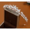 Luxusní svatební korunka ZIRCON BRIDAL - postříbřená