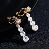 37362 damske nausnice klipsy luxury zirkon zlata