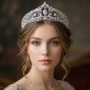 Luxusní korunka do vlasů LUXURY TIARA - stříbrná