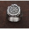 Víkingský prsten Severský kompas "Vegvísir" (Velikost prstenu 67,2mm)