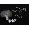 Květinový náhrdelník se zirkony Flower Charm (Druh barvy Zlatá)