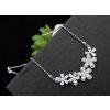 Květinový náhrdelník se zirkony Flower Charm (Druh barvy Zlatá)