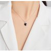 40908 3 nahrdelnik black heart stribro 925