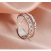 40956 1 damsky dvojity nerezovy prsten chain