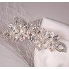 41169 2 elegantni svatebni sponka do vlasu leaves stribrna