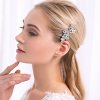 41532 2 elegantni krystalova sponka do vlasu leaves stribrna