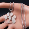 41592 1 nahrdelnik unisex tlapka se psem a kockou nerez ocel