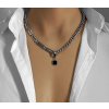 41892 1 nerezovy asymetricky nahrdelnik black square